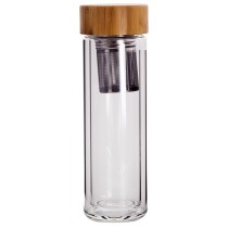 Aquacello Double Wall High Borosilicate Glass Bottle 450ml